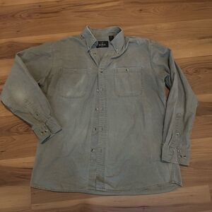 RedHead Men's Casual Gray Button-Down Shirt